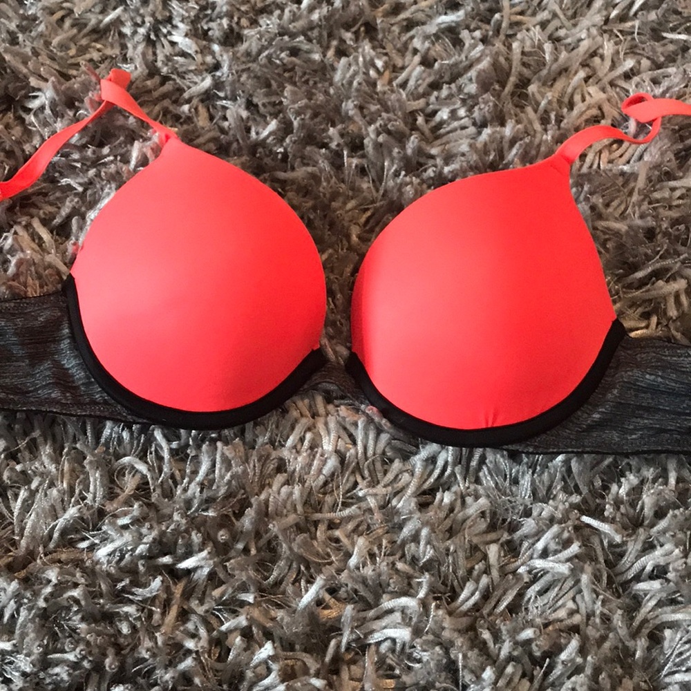 Neon orange bra